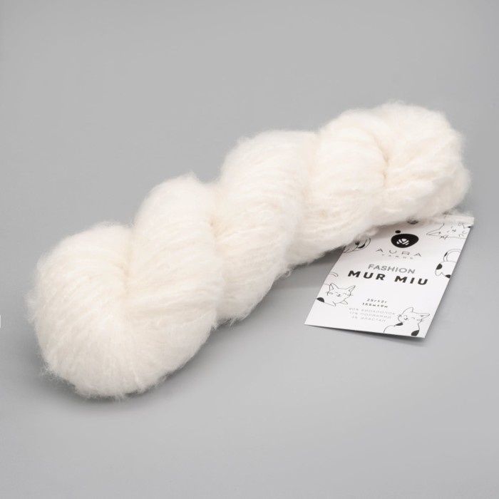 Купить пряжу Aura Yarns Fashion Mur Miu оттенок 08.001 Cream в Калининграде
