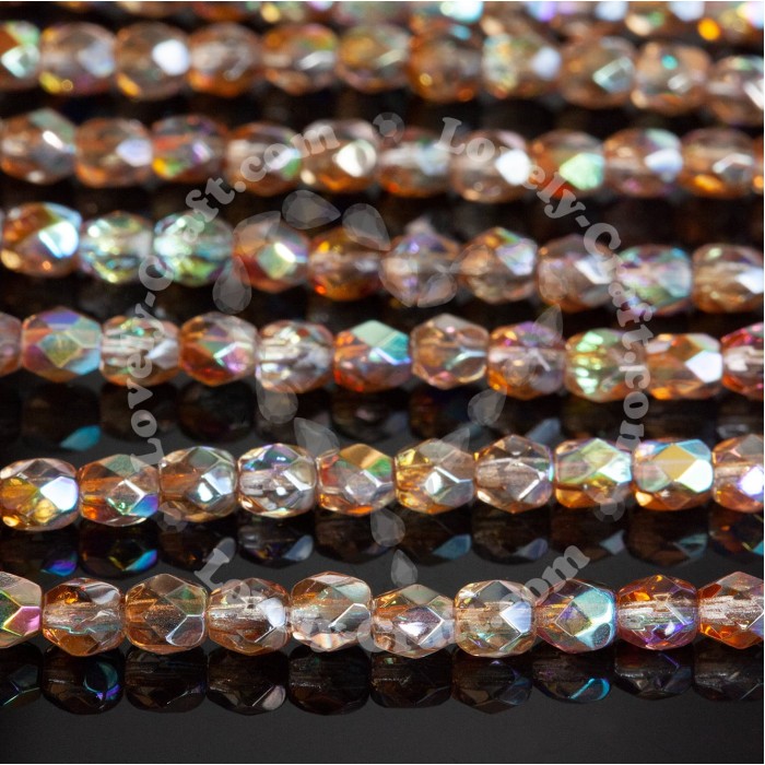 купить Бусины Fire Polished 4 мм Crystal Brown Rainbow (#00030-98532) в Калининграде