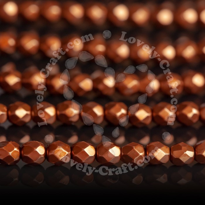 Купить бусины Fire Polished 4 мм Round Pearls Glass цвет Antique Gold (#10146) в интернет-магазине «Любимое Творчество»