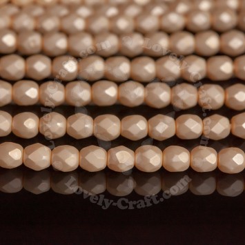 Бусины Fire Polished 4 мм цвет Cream Matte #70440M