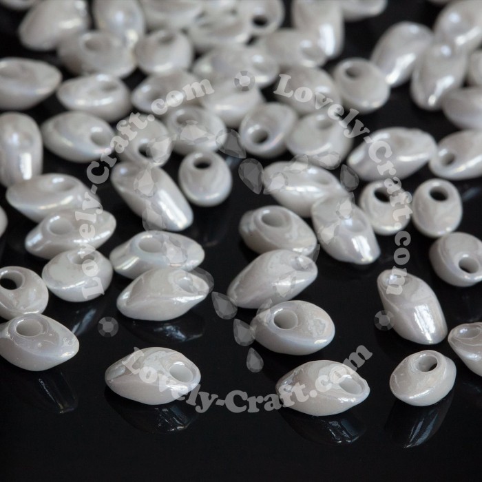 Бисер MIYUKI Long Magatama IVORY PEARL CEYLON #591, 10 гр