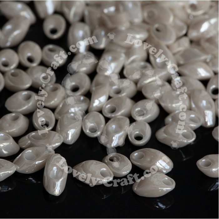 Бисер MIYUKI Long Magatama ANTIQUE IVORY PEARL CEYLON #592, 10 гр