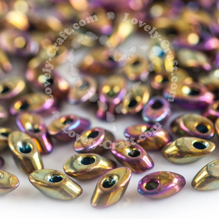 купить бисер MIYUKI Long Magatama METALLIC PURPLE GOLD IRIS #188 в Калининграде