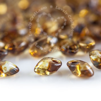 Бисер MIYUKI Long Magatama PICASSO SAFFRON (#4501), 10 гр