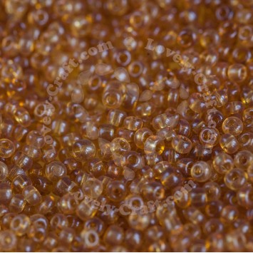 Бисер 8/0 - 3 мм прозрачный (светло-коричневый)