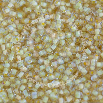 Бисер 8/0 - 3 мм посеребренный (светло-жёлтый)