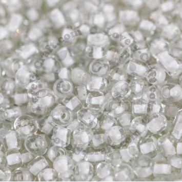 Бисер 8/0 - 3 мм посеребренный (белый)