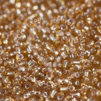 Бисер 12/0 - 2 мм посеребренный (золотистый)