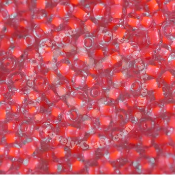 Бисер 12/0 - 2мм посеребренный (розовый коралл)