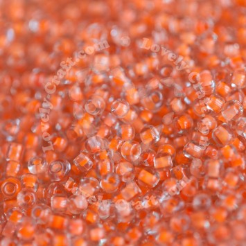 Бисер 12/0 - 2мм посеребренный (оранжевый)