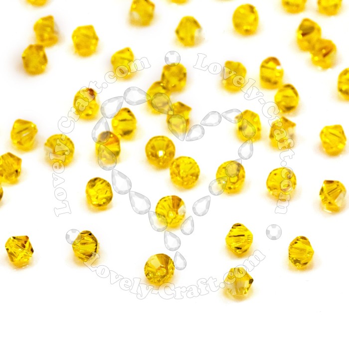 Купить Бусины Swarovski Биконусы XILION 5328 (Citrine #249) - 4 мм в интернет-магазине «Любимое Творчество»