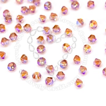 Биконусы SWAROVSKI 5328 XILION 4 мм - Light Amethyst #212, 10 бусин