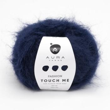 Моток пряжи Aura Yarns Fashion Touch Me оттенок 07.007 Navy Blue, крупно