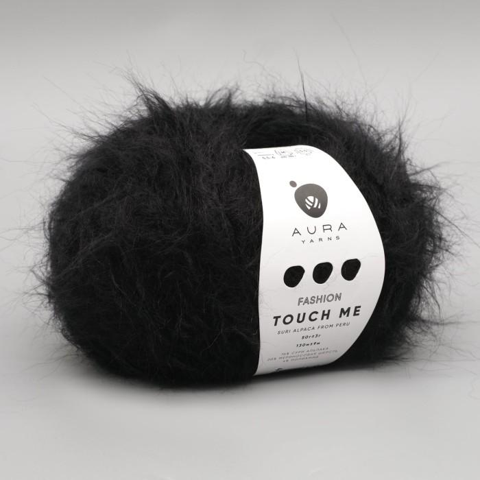 Купить пряжу Aura Yarns Fashion Touch Me оттенок 07.099 Black в Калининграде