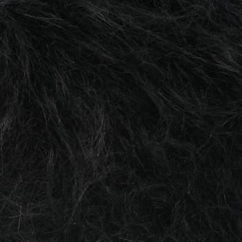 Цвет пряжи Aura Yarns Fashion Touch Me оттенок 07.099 Black, крупно