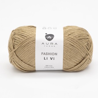 Моток пряжи Aura Yarns Fashion Li Vi, оттенок 1473 Camel, крупно