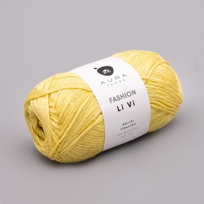 Купить пряжу Aura Yarns Fashion Li Vi оттенок 1477 Yellow Verbena в Калининграде