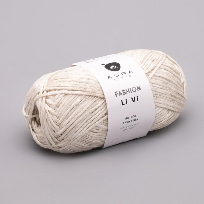 Купить пряжу Aura Yarns Fashion Li Vi оттенок 06.024 Ecru в Калининграде