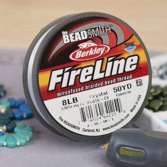 Нить для бисероплетения FireLine 0,18 мм белая (Beadsmith, США)