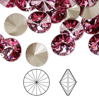 Риволи 12 мм - Rose #209 (SWAROVSKI, Австрия)