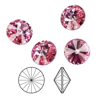 Риволи 12 мм - Rose #209 (SWAROVSKI, Австрия)