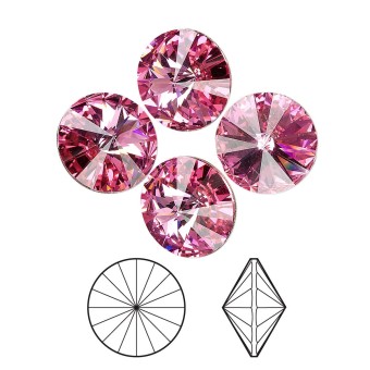 Риволи 12 мм - Rose #209 (SWAROVSKI, Австрия)