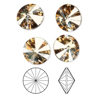 Риволи 12 мм - Crystal Golden Shadow #001GSHA (SWAROVSKI, Австрия)