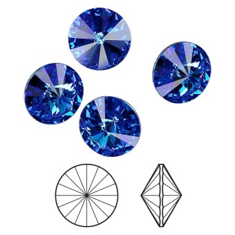 Риволи 12 мм - Sapphire #206 (SWAROVSKI, Австрия)