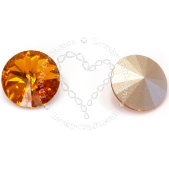 Купить компонент Swarovski риволи 12 мм - Topaz (#203) в интернет-магазине «Любимое Творчество»