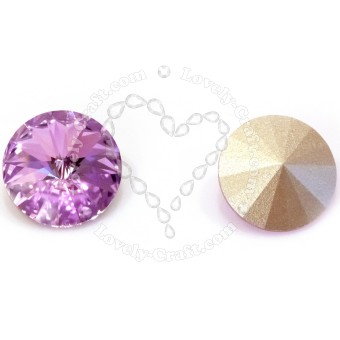 Купить компонент Swarovski риволи 12 мм - Violet (#371) в интернет-магазине «Любимое Творчество»