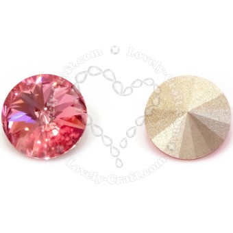 Риволи 12 мм - Rose #209 (SWAROVSKI, Австрия)