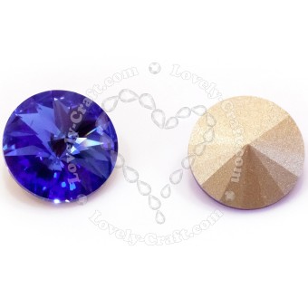 Риволи 12 мм - Sapphire #206 (SWAROVSKI, Австрия)