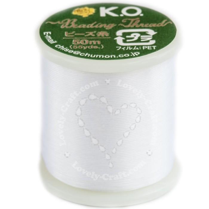 Нить для бисероплетения K.O. белая (K.O., Япония)