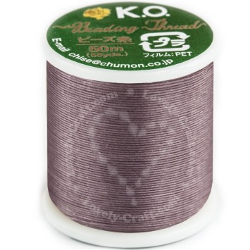 Нейлоновые нити для бисероплетения K.O., 50 м, сиреневая