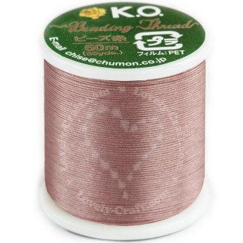 Нейлоновые нити для бисероплетения K.O., 50 м, розовая