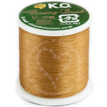 Нейлоновые нити для бисероплетения K.O., 50 м, золотистая