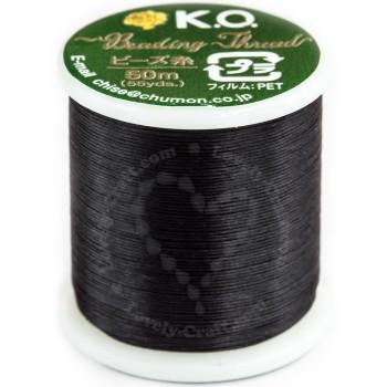 Купить нить K.O. для бисероплетения черного цвета в интернет-магазине «Любимое Творчество»