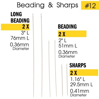 Иглы для бисероплетения BEADSMITH JOHN JAMES ENGLISH NEEDLES BEADING #12 (США)