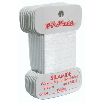 Нить Silamide белая (Beadsmith, США)