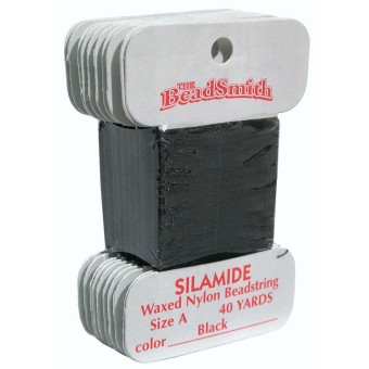 Нить Silamide чёрная (Beadsmith, США)
