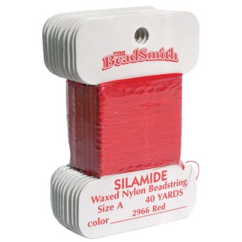 Нить Silamide красная (Beadsmith, США)