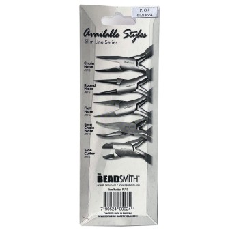 Тонкогубцы BEADSMITH SLIMLINE CHAINNOSE 120 мм, красные (США)