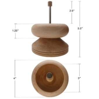 Спиннер BEADSMITH SPIN&STRING (LARGE) WOODEN BEAD SPINNER для нанизывания бисера с 2 иглами