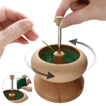 Спиннер BEADSMITH SPIN&STRING (LARGE) WOODEN BEAD SPINNER для нанизывания бисера с 2 иглами