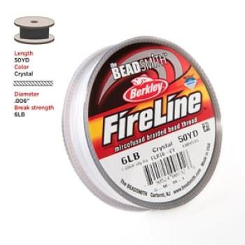 Нить для бисероплетения FireLine 0,15 мм белая (Beadsmith, США)