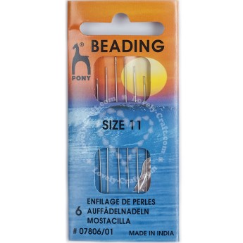 Иглы для бисероплетения PONY BEADING NEEDLE №11