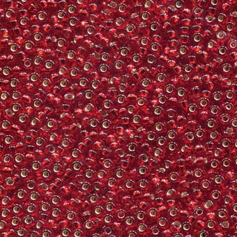 Бисер MIYUKI круглый 11/0 RUBY SILVER-LINED (#11), 10 гр