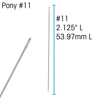 Иглы для бисероплетения PONY №11 (Needle Industries, Индия)