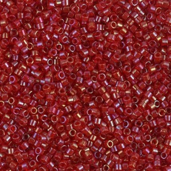 Бисер цилиндрический MIYUKI DELICA 11/0 RED LINED AB #295, (Миюки, Япония), 4 гр