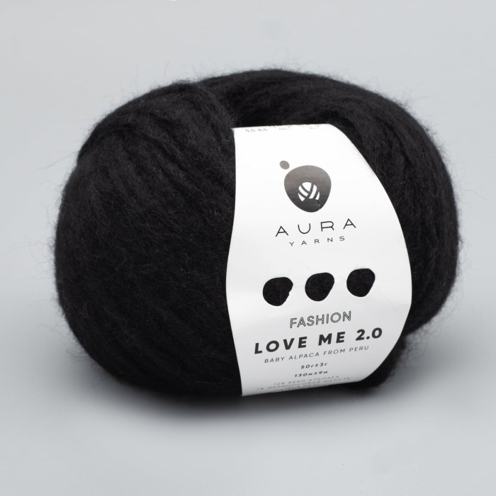 Купить пряжу Aura Yarns Fashion Love Me 2.0 оттенок 08.005 black в Калининграде
